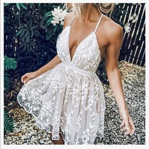 Backless Boho Swing Mini Dress